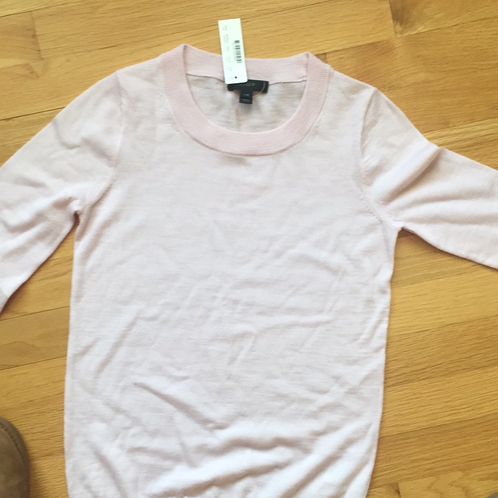 light pink 100%merino wool sweater from jcrew